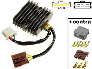 CARR971 - Aprilia RSV1000 Mille Tuono Caponord Futura SL1000 Falco MOSFET Redresseur de régulateur de tension + connecteurs cont