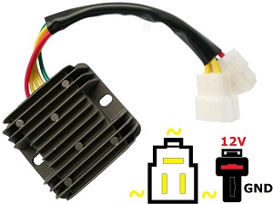 CARR204-Hy - Hyosung GT650R GT650 GV650 GV700 ST7 GT650S MOSFET Régulateur de tension redresseur - Lithium Ion