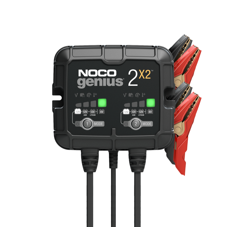 Noco Genius 2x2 - double 6V/12V Chargeur de batterie Chargeur d'entretien (convient également aux batteries au lithium-ion)