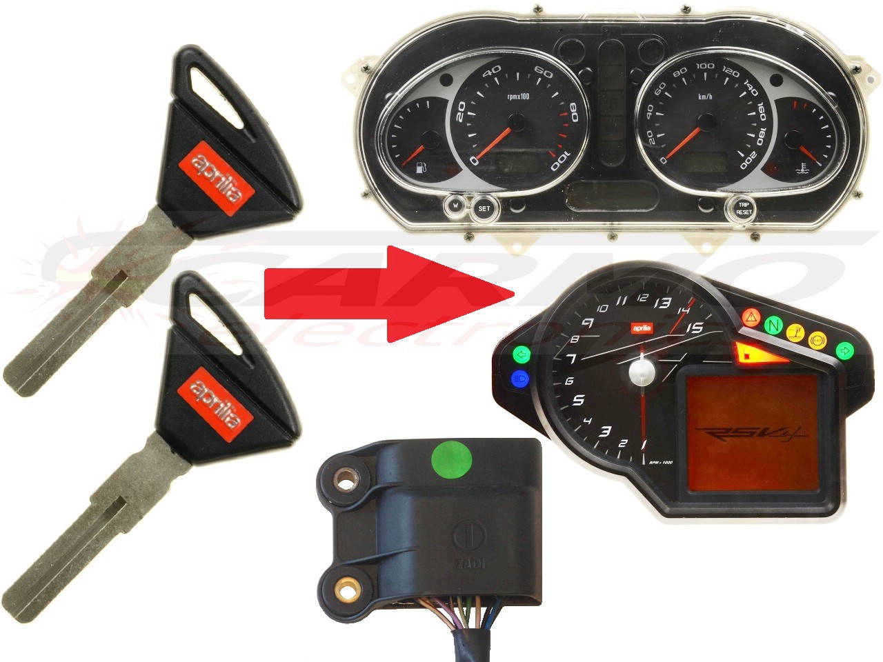 Aprilia 2x programmation par clé à puce - Cliquez sur l'image pour la fermer