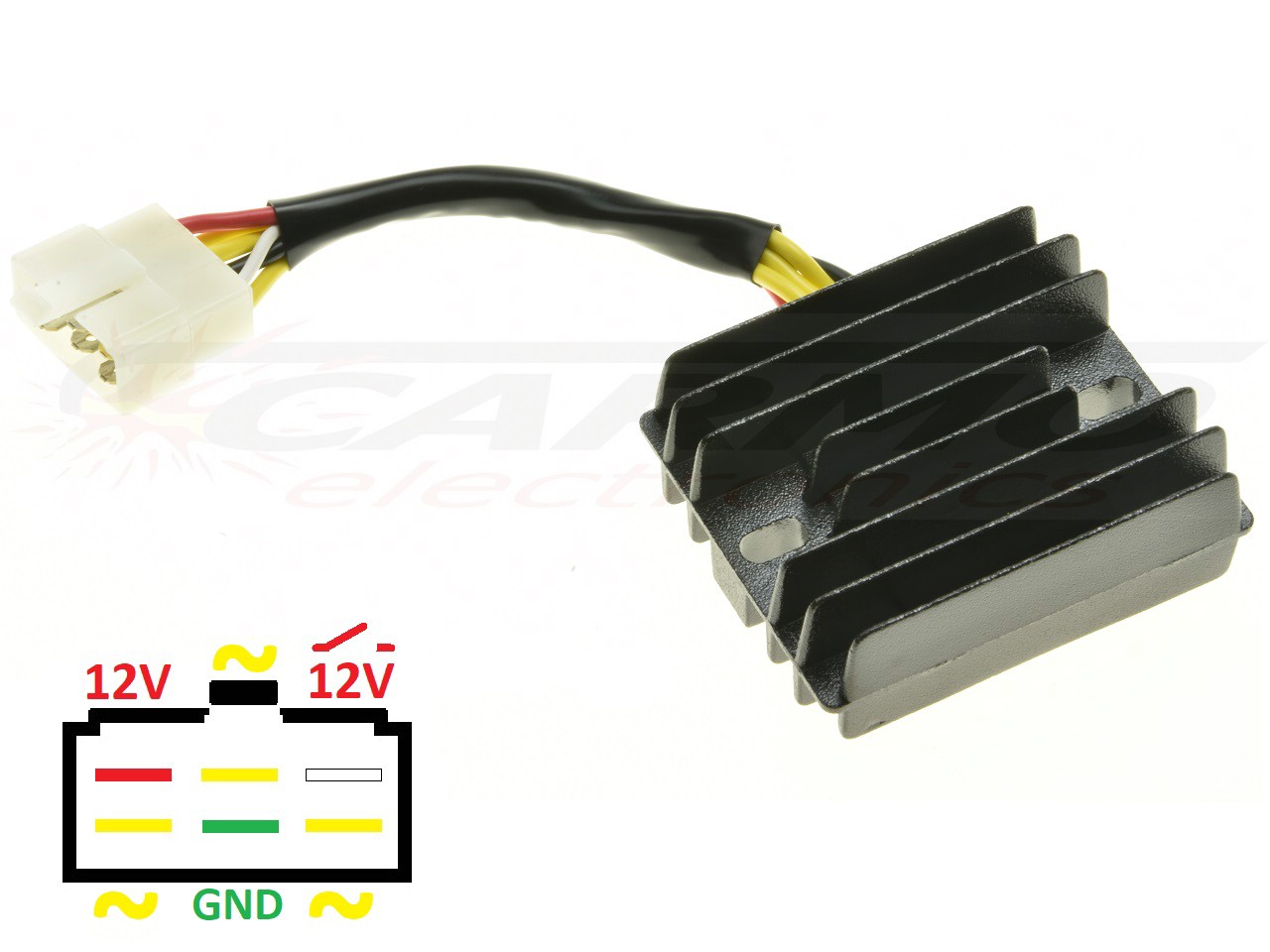 CARR201-YY - MOSFET Benzhou Quantum YY125 YY 125 Régulateur de tension redresseur (LH0909) - Cliquez sur l'image pour la fermer