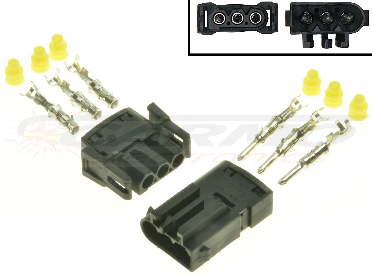 BMW C400 F650 F700 F800 connecteur redresseur régulateur de tension set (AMP 1-828817-1, BMW 1378114, PA66) - Cliquez sur l'image pour la fermer