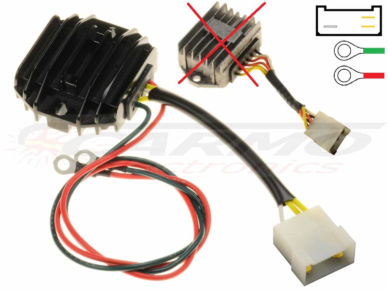 CARR512 Ducati Paso MOSFET Régulateur de tension redresseur - Cliquez sur l'image pour la fermer
