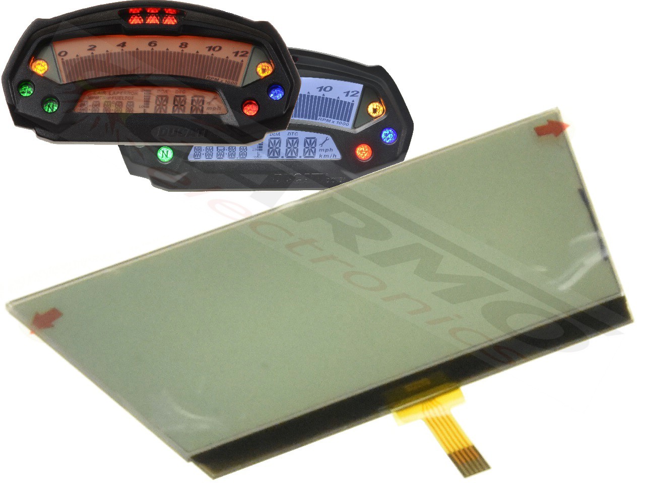 Ducati 659 696 796 Monster 795 796 1100 LCD screen display - Cliquez sur l'image pour la fermer