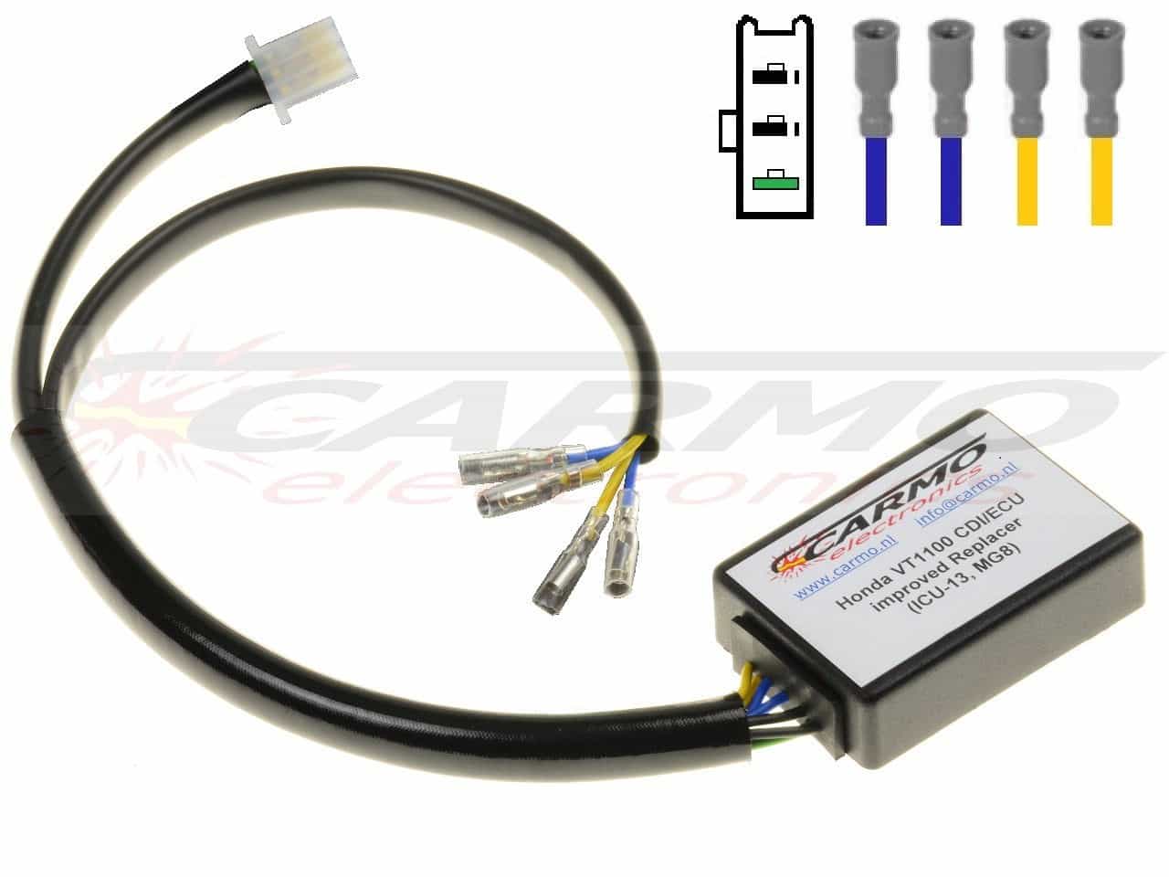 Honda VT1100 TCI CDI dispositif de commande boîte noire (ICU-13 MG8 / 30420-MG8-005) - Cliquez sur l'image pour la fermer