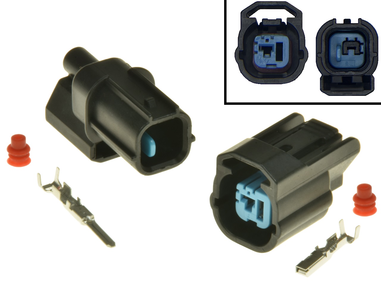 Jeu de connecteurs pour capteur de détonation à 1 broche Honda complet - Cliquez sur l'image pour la fermer