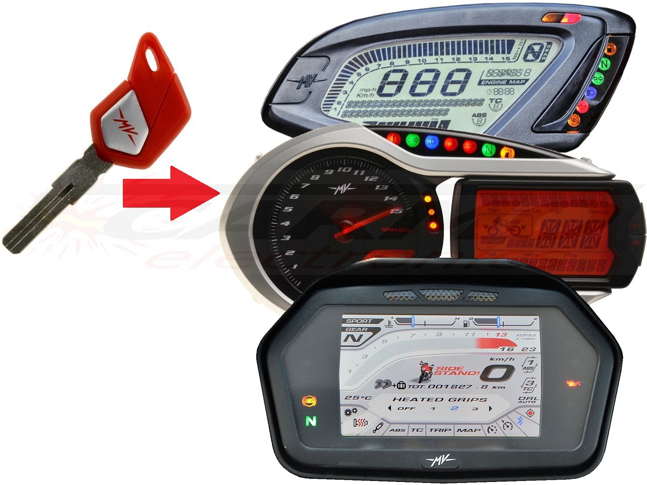 MV Agusta 1x programmation par clé à puce transpondeur - Cliquez sur l'image pour la fermer