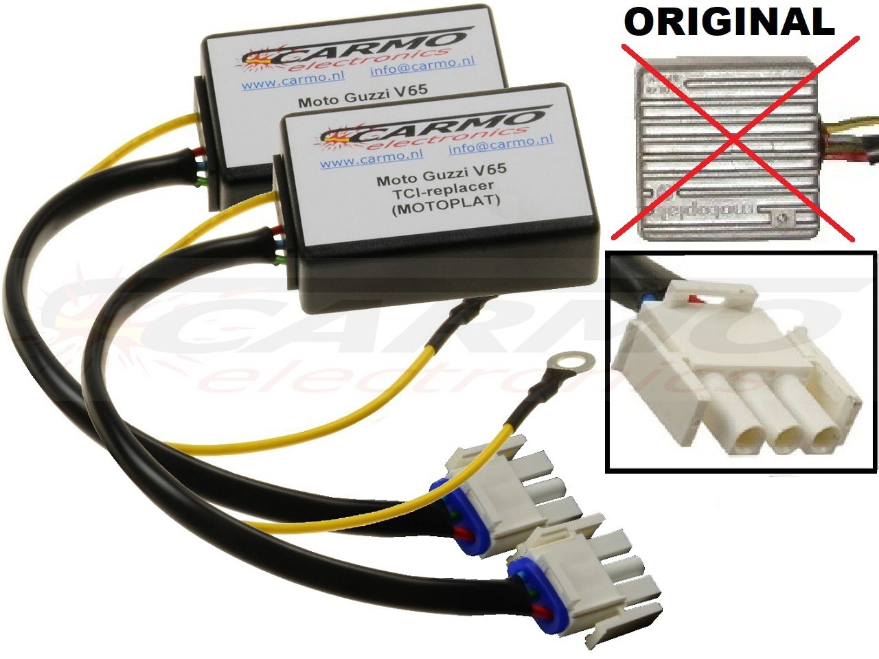 Motoplat Moto Guzzi V65 Florida V7 Sport TCI CDI dispositif de commande boîte noire (2X) - Cliquez sur l'image pour la fermer