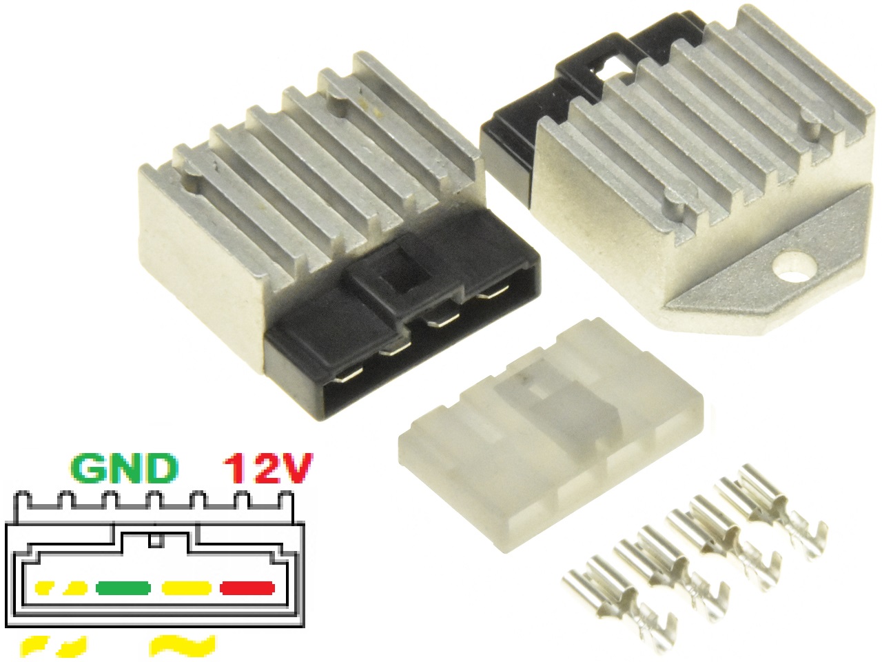 Shindengen SH653-12, SH635-12, SH610-12, SH636A-12, SH580-12 Redresseur de régulateur de tension + bouchon de compteur complet - Cliquez sur l'image pour la fermer