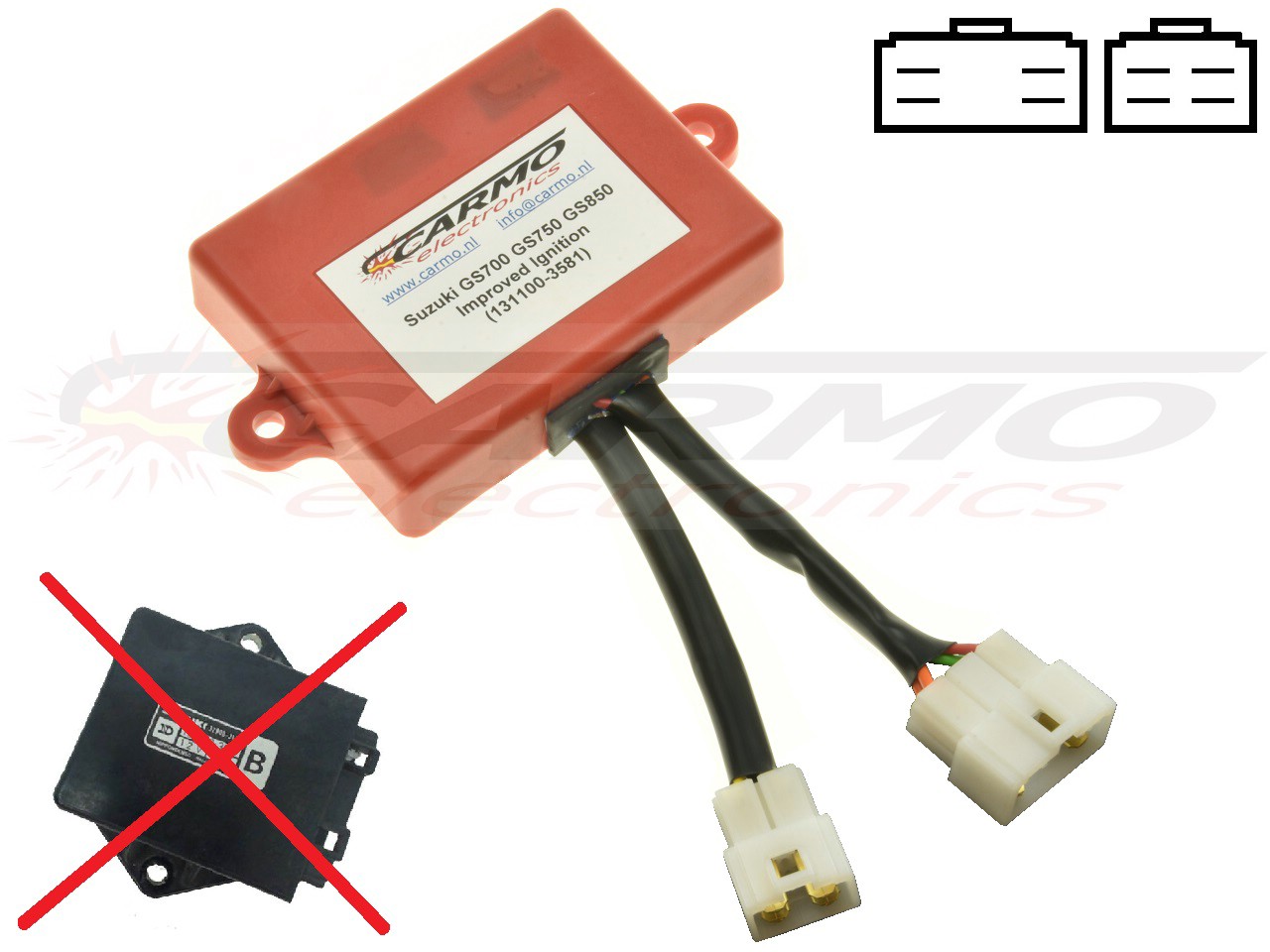 Suzuki GS700 GS750 GS850 TCI CDI dispositif de commande boîte noire (131100-3580, 131100-3581) - Cliquez sur l'image pour la fermer