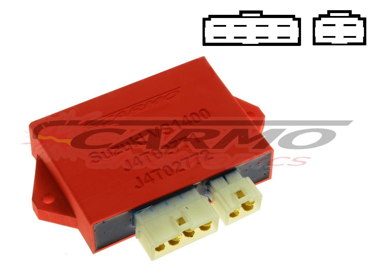 Suzuki VS1400 Intruder VX51L TCI CDI dispositif de commande boîte noire J4T02771 J4T02772 (8 + 4 pins connecteurs) - Cliquez sur l'image pour la fermer