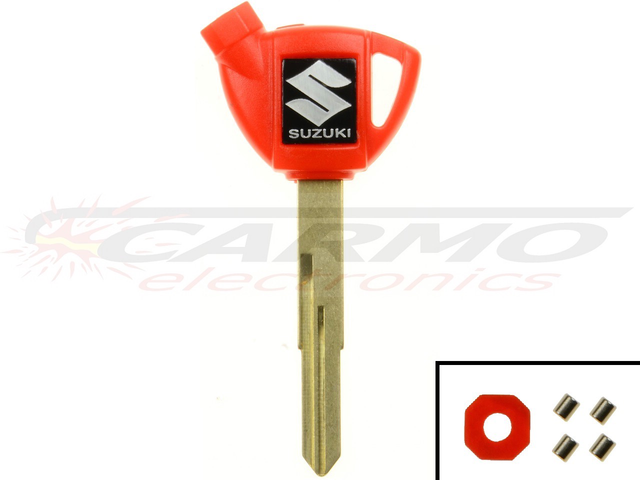 Suzuki Burgman clé à puce transpondeur Burgman (rouge) non-rempli - Cliquez sur l'image pour la fermer