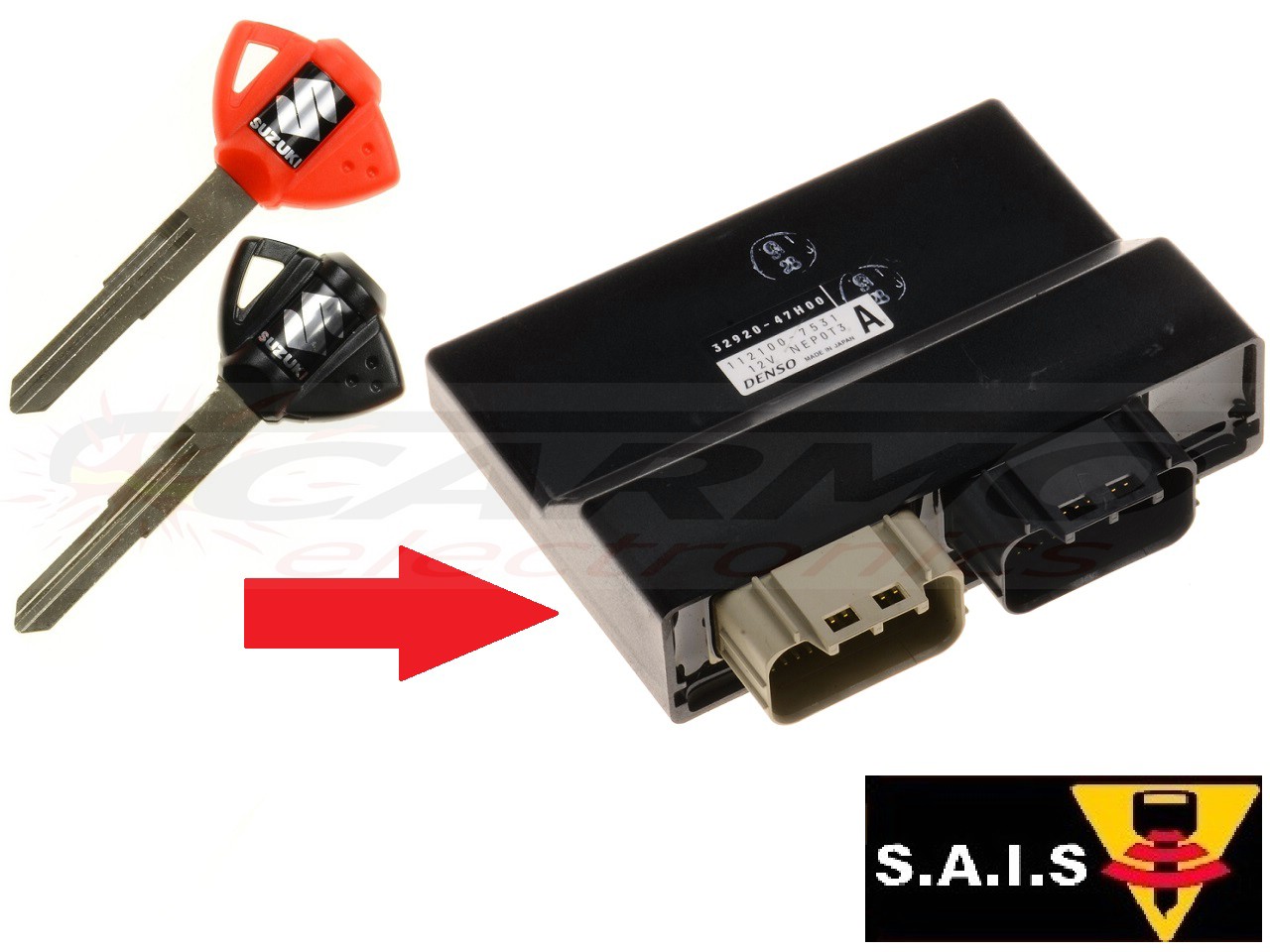 Suzuki 2x SAIS programmation clé → ECU de moto - Cliquez sur l'image pour la fermer
