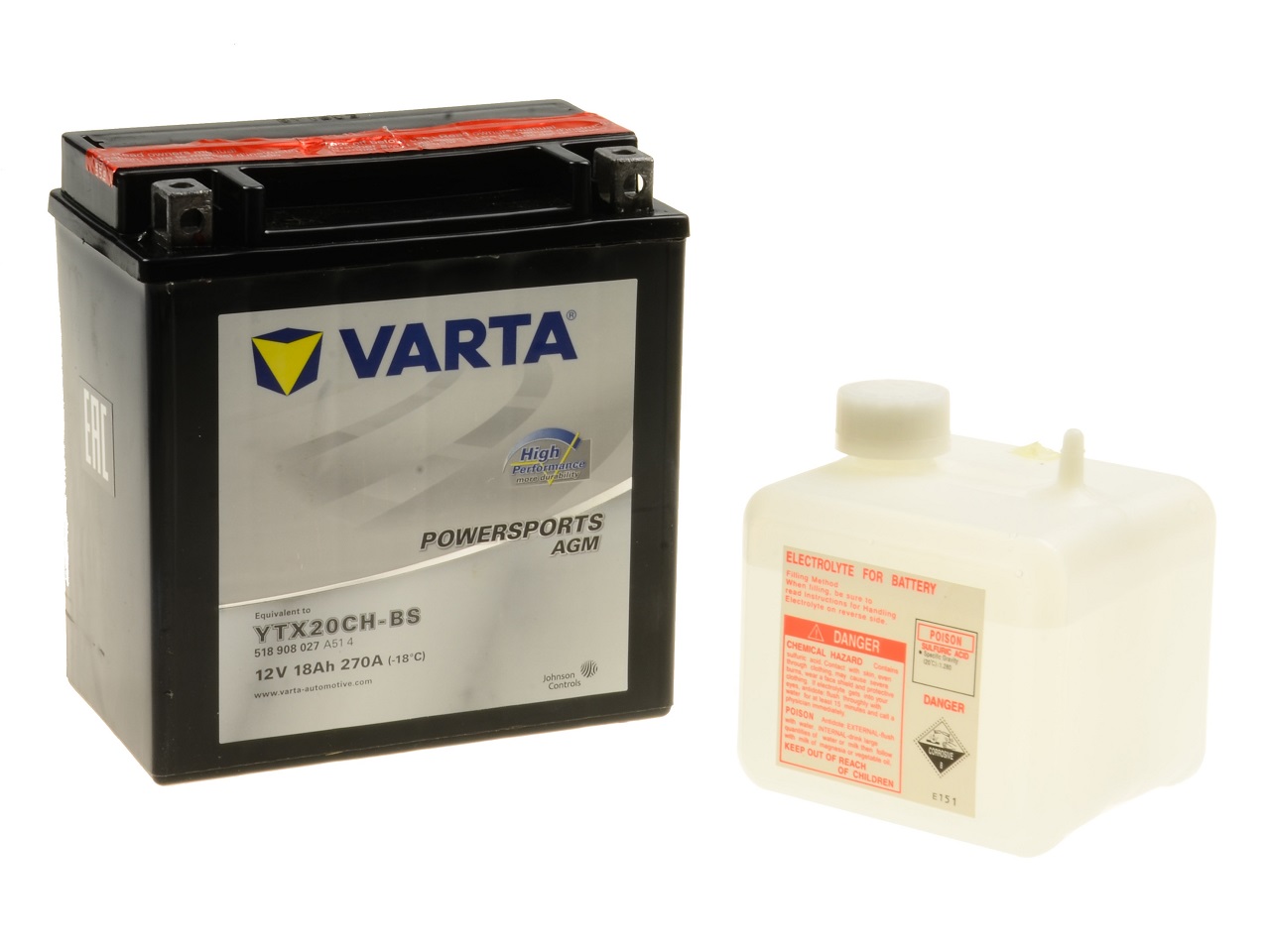 Varta YTX20CH-BS - Cliquez sur l'image pour la fermer