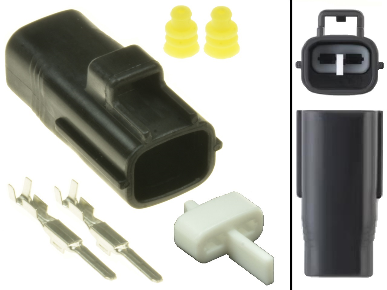 2 pin power connector ZERO connecteur de moto (10-0750401) - Cliquez sur l'image pour la fermer