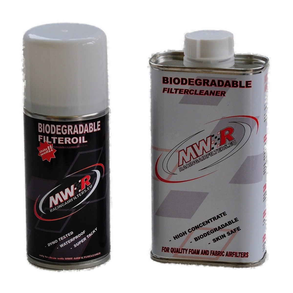 MWR 150ml Biodegradable Airfilter Spraycan / 250ml Biodegradable Airfiltercleaner set MWR 150ml Biodegradable Airfilter Spraycan / 250ml Biodegradable Airfiltercleaner set